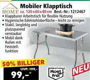 Mobiler Klapptisch