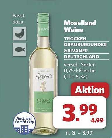 Moselland Weine - Trocken Grauburgunder & Rivaner Deutschland