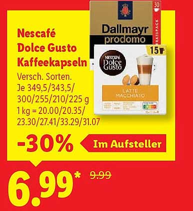 Nescafé Dolce Gusto Kaffeekapseln - 30% Rabatt!
