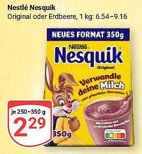Nestlé Nesquik Original oder Erdbeere, 350 g