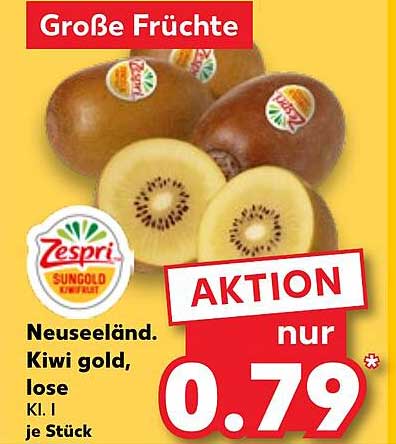 Neuseeländische Kiwi gold, lose - Zespri