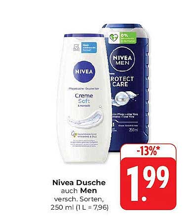 Nivea Dusche auch Men - verschiedene Sorten, 250 ml