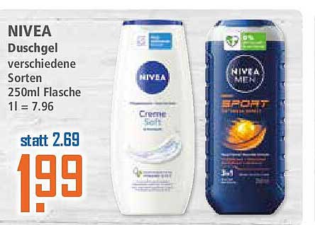 NIVEA Duschgel verschiedene Sorten 250ml Flasche