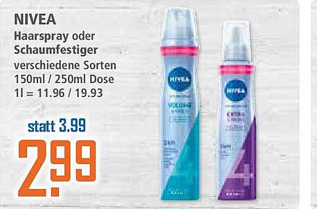 NIVEA Haarspray oder Schaumfestiger 150ml/250ml