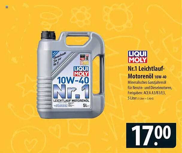 Nr.1 Leichtlauf-Motorenöl 10W-40 5 Liter von LIQUI MOLY