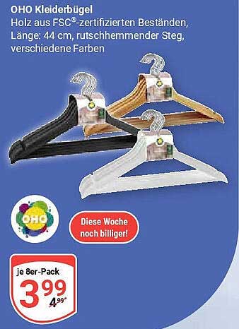 OHO Kleiderbügel - 8er-Pack
