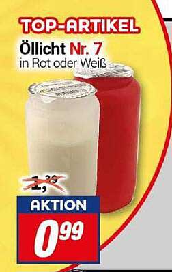 Öllicht Nr. 7 in Rot oder Weiß