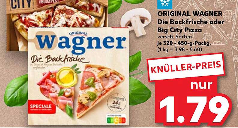 ORIGINAL WAGNER Die Backfrische oder Big City Pizza