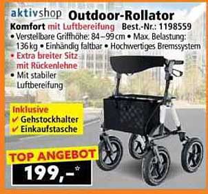 Outdoor-Rollator Komfort mit Luftbereifung