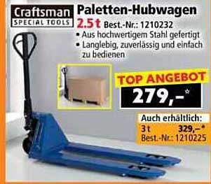Paletten-Hubwagen 2,5 t - Craftsman