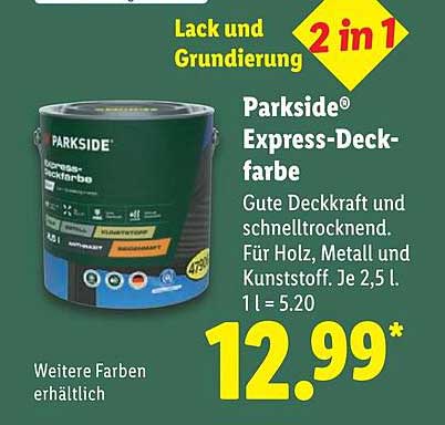 Parkside® Express-Deckfarbe 2,5 l