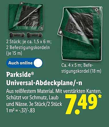 Parkside® Universal-Abdeckplane/-n