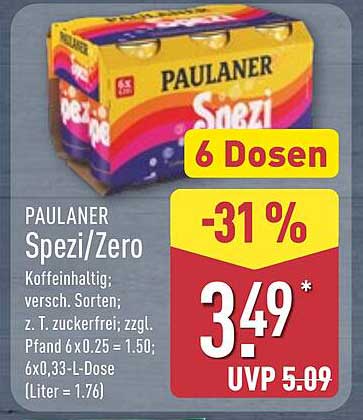 PAULANER Spezi/Zero 6 Dosen - Jetzt zugreifen!
