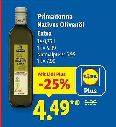Primadonna Natives Olivenöl Extra 0,75 l