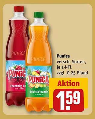 Punica Fruchtige Erfrischung - Verschiedene Sorten, je 1-l-Fl.