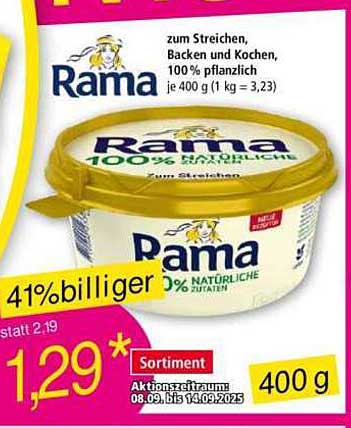 Rama 100% pflanzliche Margarine 400 g