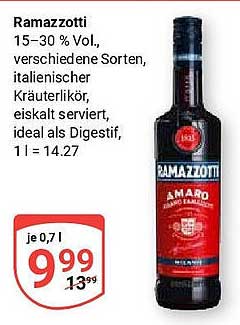 Ramazzotti Amaro Kräuterlikör - 0,7 l