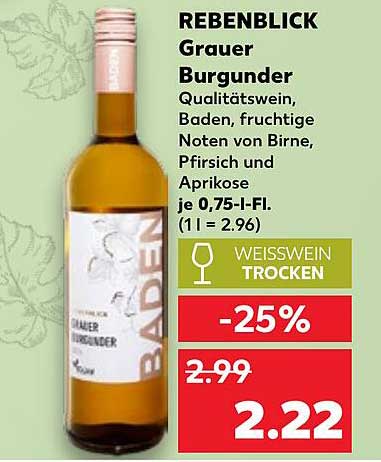 REBENBLICK Grauer Burgunder - Qualitätswein aus Baden