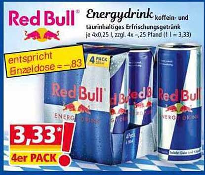 Red Bull Energy Drink 4er Pack