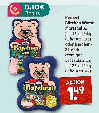 Reinert Bärchen Wurst und Bärchen-Streich