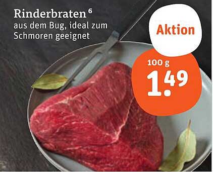Rinderbraten aus dem Bug, ideal zum Schmoren geeignet