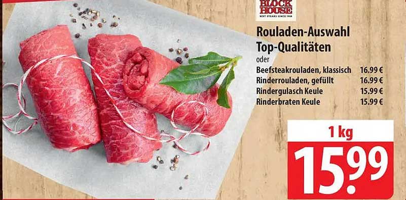 Rouladen-Auswahl Top-Qualitäten
