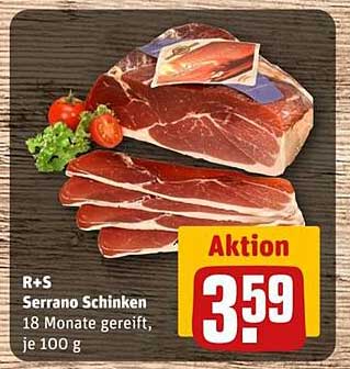 R+S Serrano Schinken 18 Monate gereift, je 100 g