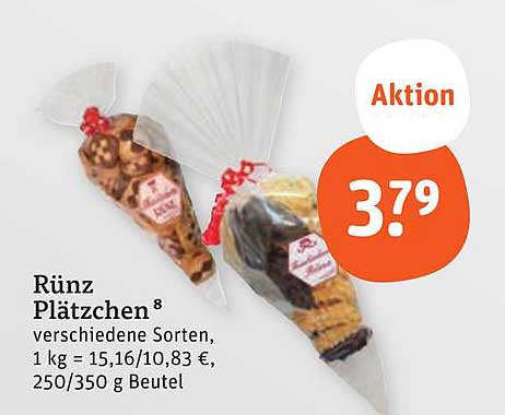 Rünz Plätzchen - verschiedene Sorten im Angebot