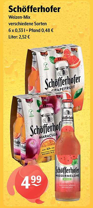 Schöfferhofer Weizen-Mix - verschiedene Sorten 6 x 0,33 l für 4,99 €