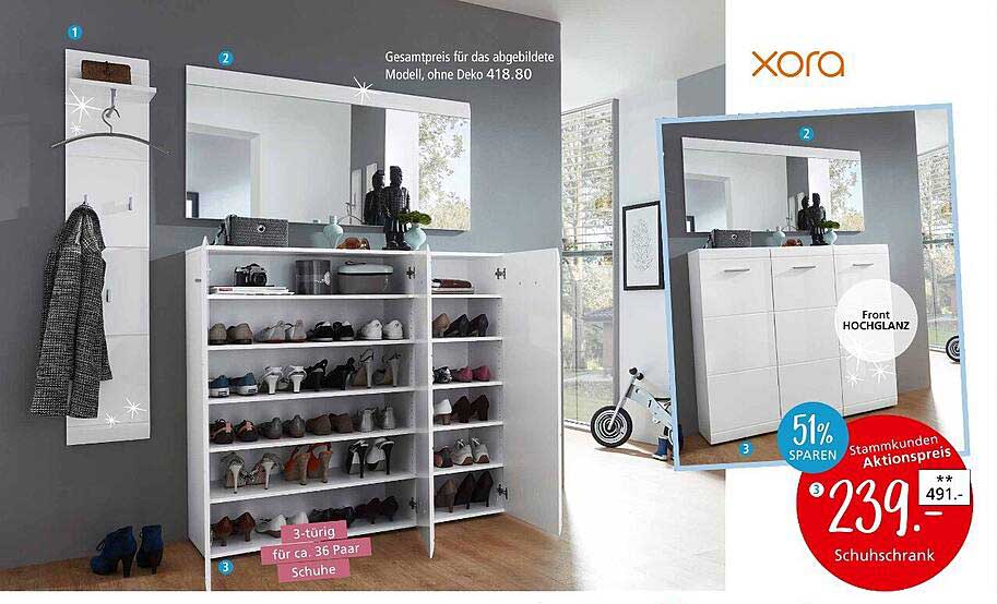 Schuhschrank – Hochglanz Front – Aktionspreis