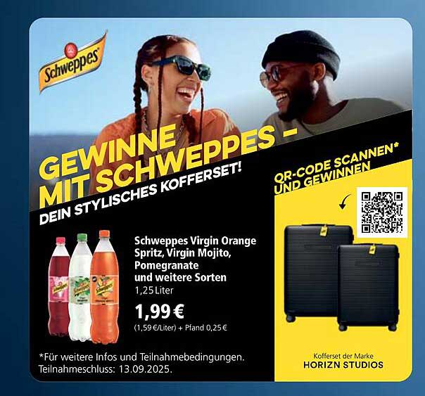 Schweppes Virgin Orange Spritz, Virgin Mojito, Pomegranate und weitere Sorten 1,25 Liter