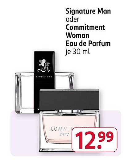 Signature Man oder Commitment Woman Eau de Parfum je 30 ml