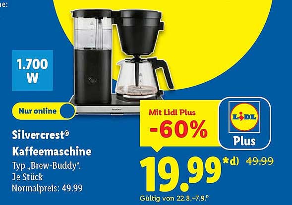 Silvercrest® Kaffeemaschine Typ „Brew-Buddy“