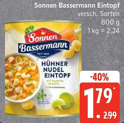 Sonnen Bassermann Eintopf – Hühnermudel Eintopf, 800 g