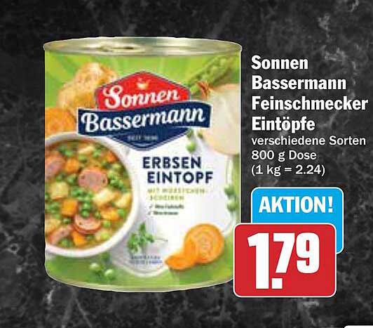 Sonnen Bassermann Feinschmecker Eintöpfe 800 g Dose - Erbsen Eintopf