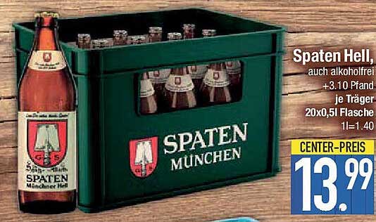 Spaten Hell, auch alkoholfrei