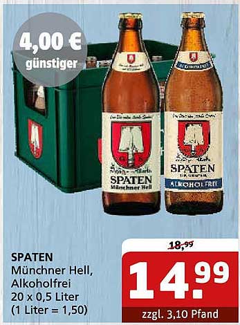 SPATEN Münchner Hell, alkoholfrei 20 x 0,5 Liter