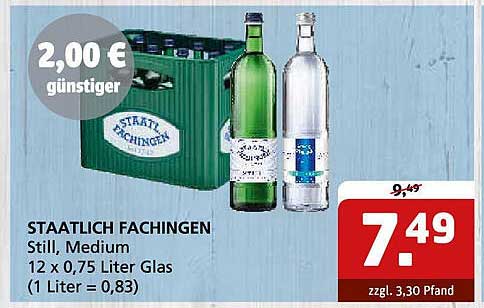 STAATLICH FACHINGEN Still, Medium 12 x 0,75 Liter Glas