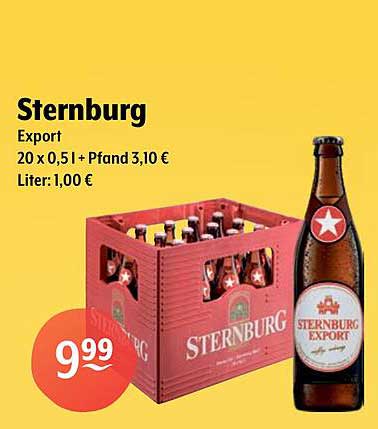 Sternburg Export 20 x 0,5 l + Pfand 3,10 €