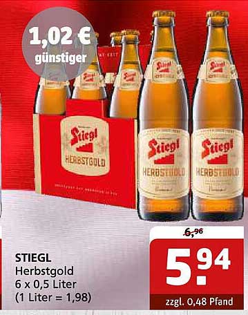 STIEGL Herbstgold 6 x 0,5 Liter