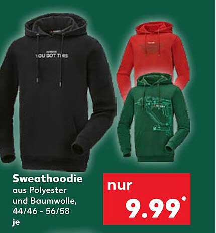 Sweathoodie aus Polyester und Baumwolle, 44/46 - 56/58