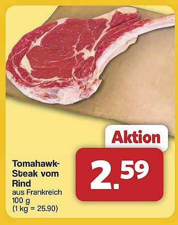 Tomahawk-Steak vom Rind aus Frankreich