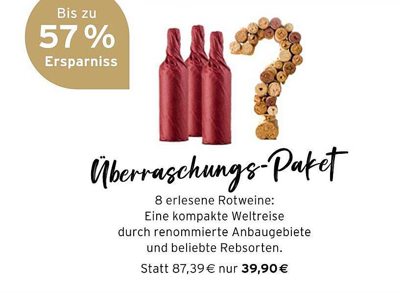 Überraschungs-Paket: 8 erlesene Rotweine