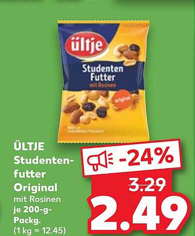 ÜLTJE Studentenfutter Original mit Rosinen je 200-g-Packung