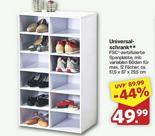 Universalschrank - FSC®-zertifizierte Spanplatte, 12 Fächer