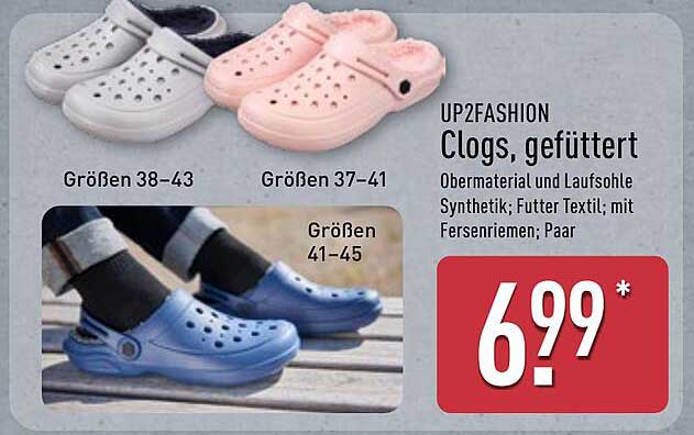 UP2FASHION Clogs, gefüttert