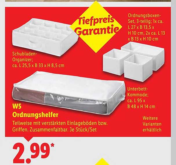 W5 Ordnungshelfer - praktisches Ordnungssystem