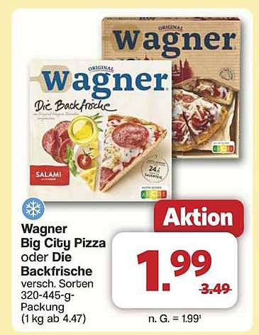 Wagner Big City Pizza oder Die Backfrische - Aktion