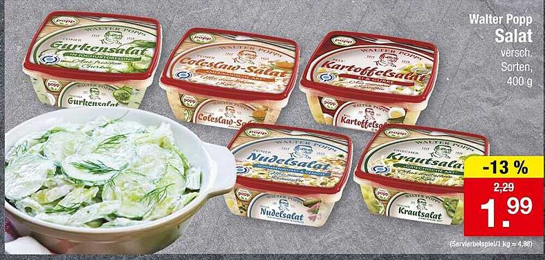 Walter Popp Salat - Verschiedene Sorten, 400 g