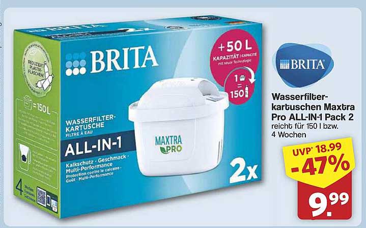 Wasserfilterkartuschen Maxtra Pro ALL-IN-1 Pack 2